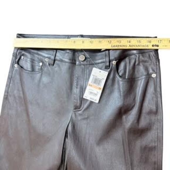 Michael Kors Collection Black Leather Pants Size 12 - Picture 9 of 14